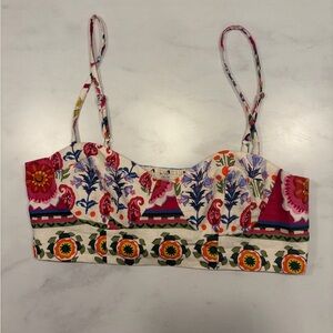Zara Multicolor Floral Crop Top